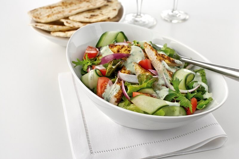 Chicken Tikka Salad with Coriander Dressing